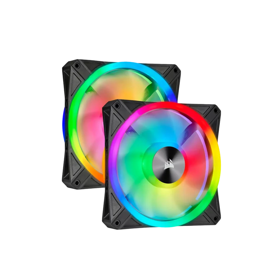 Corsair iCUE QL140 RGB 140mm PWM Dual Fan Kit with Lighting Node CORE - High Performance Case Fans - RGB Sync - Original - New | Corsair QL140 RGB Dual Fan Kit - Best Price in Pakistan
