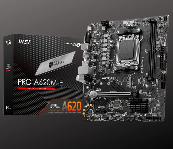 RYZEN MoTHERBOARD MSI PRO A620M-E MICRO ATX AM5 SOCKET