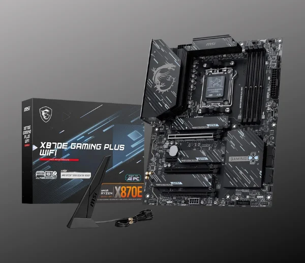 MSI X870E Gaming Plus WiFi – AM5 ATX Gaming Motherboard (DDR5, PCIe 5.0, Wi-Fi 7, USB4)