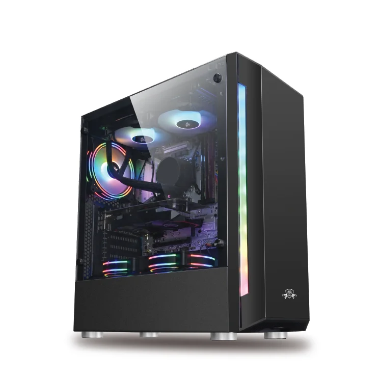 AA-Tigers Defender RGB ATX Gaming Case – Black/White