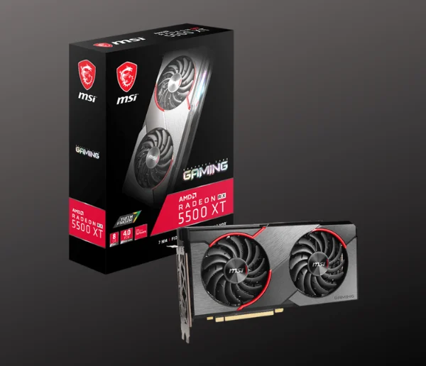 MSi AMD RADEoN RX 5500 XT 8GB GDDR6 GAMING X WITH BOX (USED)