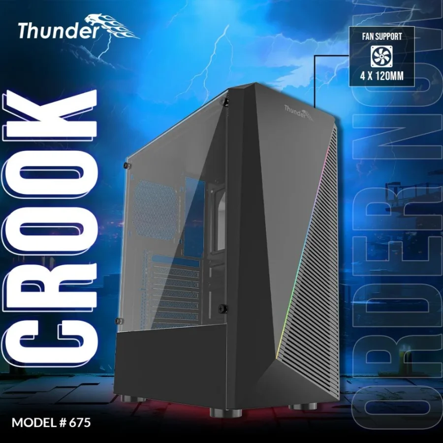 THUNDER CROOK RGB GAMiNG CASE TGC-675 ATX WiTH ARGB STRIP